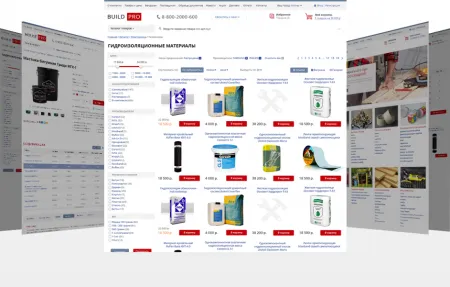 BuildPRO: строительные материалы, сантехника, электроинструмент. Готовый интернет магазин